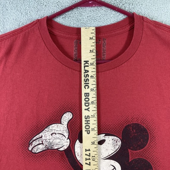 Disney Store Shirt Adult Large Red Mickey Mouse Cartoon Graphic Tee Animation - Picture 9 of 13